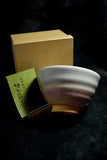 ●Tobe Ware Matcha Tea Bowl by Michikazu Obara Izaemon Kiln Ehime Japan 176 6.14