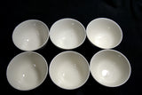 ●Japanese Porcelain Yunomi Tea Bowl Set 6pcs "Toai" Mark Blue Sometsuke Floral Pattern 173 6.14