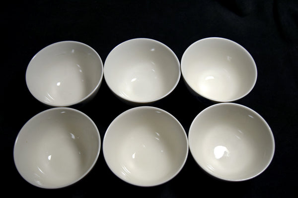 ●Japanese Porcelain Yunomi Tea Bowl Set 6pcs "Toai" Mark Blue Sometsuke Floral Pattern 173 6.14
