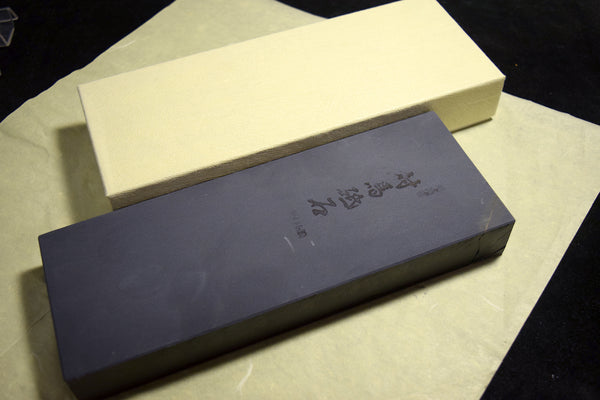 ●Japanese Natural Whetstone Tsushima Black 30'Size+ 1126g Nagasaki Pref. 6.28