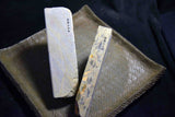●Japanese Natural Whetstone Small San Shape Mizukihara Renge Suita & Aiiwatani Karasu Set 1022g 8.01