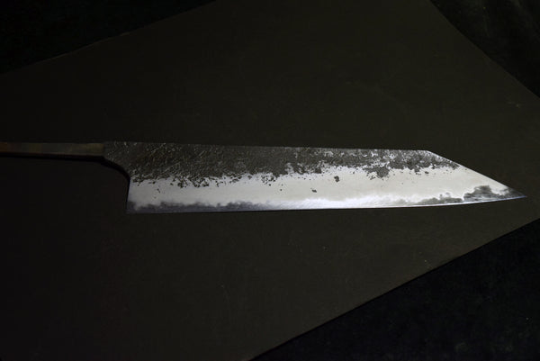 ●Japanese Chef Knife Mazaki Naoki White 2 Kuro Nashiji Kiritsuke Gyuto 225mm 8.09