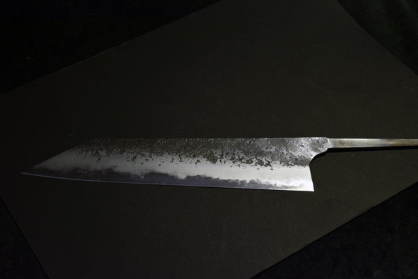 ●Japanese Chef Knife Mazaki Naoki White 2 Kuro Nashiji Kiritsuke Gyuto 225mm 8.09