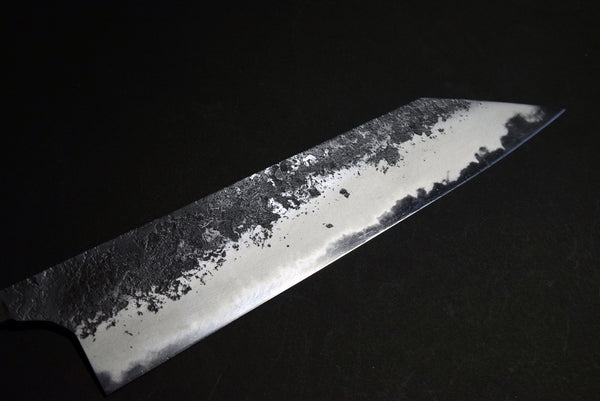 ●Japanese Chef Knife Mazaki Naoki White 2 Kuro Nashiji Kiritsuke Gyuto 225mm 8.09