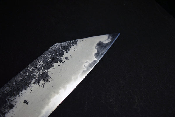 ●Japanese Chef Knife Mazaki Naoki White 2 Kuro Nashiji Kiritsuke Gyuto 225mm 8.09