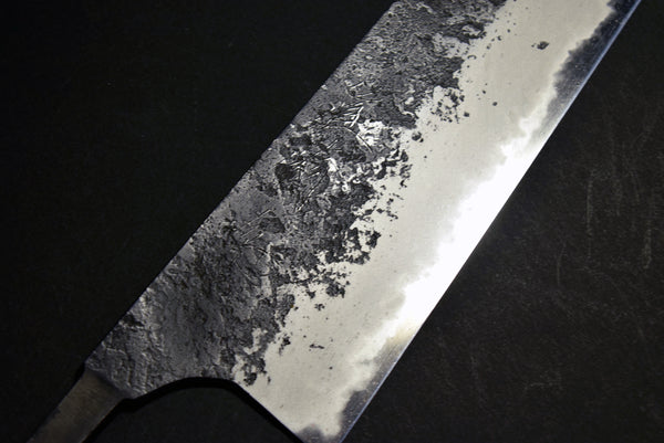●Japanese Chef Knife Mazaki Naoki White 2 Kuro Nashiji Kiritsuke Gyuto 225mm 8.09