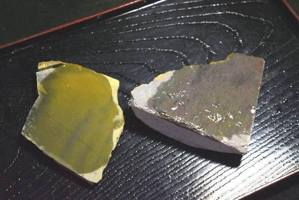 ●Japanese Natural Whetstone Mizukihara *Uchigumori* Haze 130g Kyoto Japan 8.09