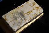 ●Japanese Natural Whetstone Ohira Shiro Suita w/ wooden base 832g from Kyoto 8.15