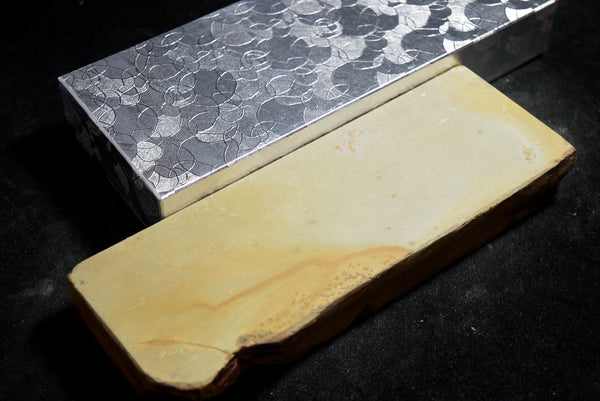 Japanese Natural Whetstone Shohonyama Umegahata Asagi 845g