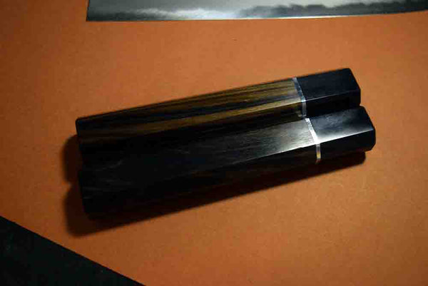 ●*For Frank* Japanese Chef Knife Kisuke Manaka Stainless Clad (San-Mai) ATS-34 Tsuchime Gyuto 240mm+ebony handle 3.10