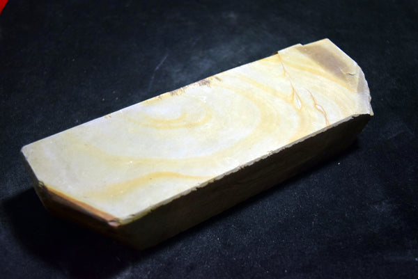 ●Japanese Natural Whetstone *Rare* Takao Shiki Tomae Asagi Kanmaki 752g Kyoto  9.26