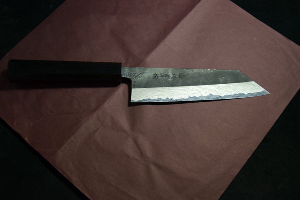 ●Japanese Chef Knife Hokiyama *Naoto Blue 1 Black Damascus Bunka 165mm 10.10