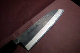 ●Japanese Chef Knife Hokiyama *Naoto Blue 1 Black Damascus Santoku 165mm 10.10