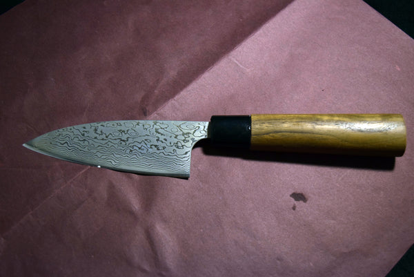 ●Japanese Chef Knife Hokiyama Stainless Damascus Ajikiri 105mm 10.10