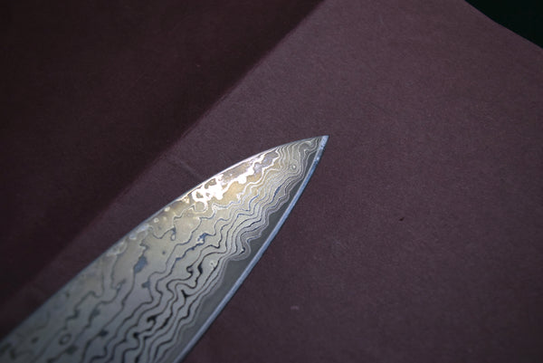 ●Japanese Chef Knife Hokiyama Stainless Damascus Ajikiri 105mm 10.10