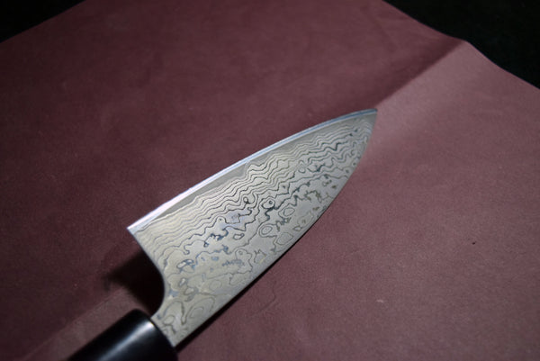 ●Japanese Chef Knife Hokiyama Stainless Damascus Ajikiri 105mm 10.10