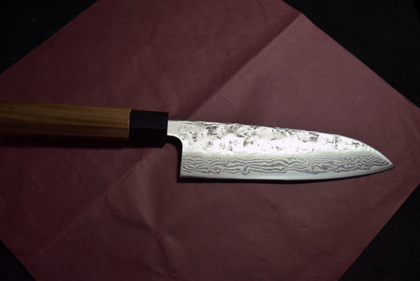 ●Japanese Chef Knife Hokiyama Swedish Steel 33-Layer Nickel Damascus Santoku 165mm 10.10