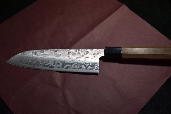 ●Japanese Chef Knife Hokiyama Swedish Steel 33-Layer Nickel Damascus Santoku 165mm 10.10