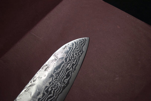 ●Japanese Chef Knife Hokiyama Swedish Steel 33-Layer Nickel Damascus Santoku 165mm 10.10