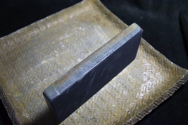 ●Japanese Natural Whetstone *Finer* Tsushima Black 646g Nagasaki Pref. 10.04