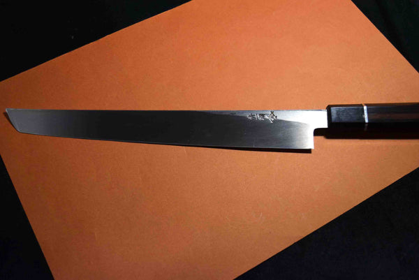 ●Japanese Chef Knife Doi x Yamatsuka Aogami 1 Suminagashi Sakimaru Takohiki 270mm 3.16