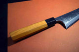 ●Japanese Chef Knife Ikyu by Itsuo Doi Blue 2 Black Sakimaru Deba 180mm F/S 3.16