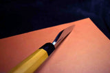 ●Japanese Chef Knife Ikyu by Itsuo Doi Blue 2 Black Sakimaru Deba 180mm F/S 3.16