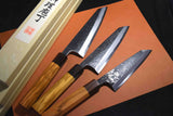 ●Japanese Chef Knife Ikyu by Itsuo Doi Blue 2 Black Garasuki 135-165mm Japan F/S 3.16