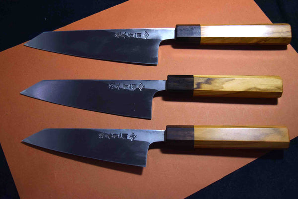●Japanese Chef Knife Ikyu by Itsuo Doi Blue 2 Black Garasuki 135-165mm Japan F/S 3.16