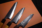 ●Japanese Chef Knife Ikyu by Itsuo Doi Blue 2 Black Garasuki 135-165mm Japan F/S 3.16