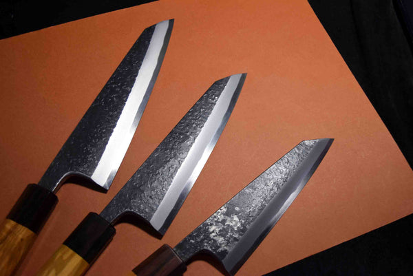 ●Japanese Chef Knife Ikyu by Itsuo Doi Blue 2 Black Garasuki 135-165mm Japan F/S 3.16