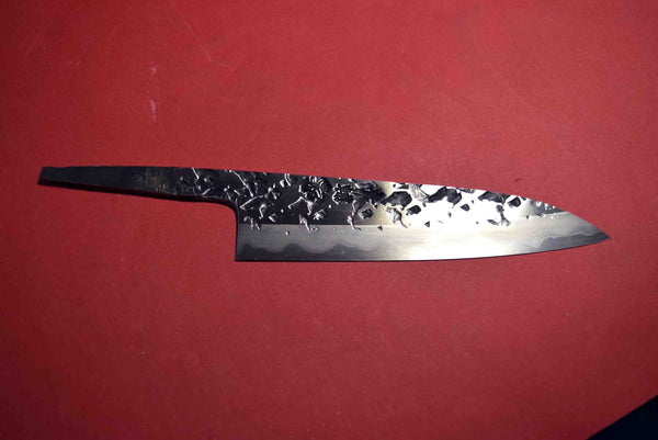●Japanese Chef Knife Kisuke Manaka Stainless Clad (San-Mai) ATS-34 Tsuchime Petty 120mm 3.02