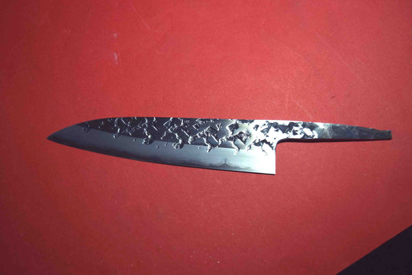 ●Japanese Chef Knife Kisuke Manaka Stainless Clad (San-Mai) ATS-34 Tsuchime Petty 120mm 3.02