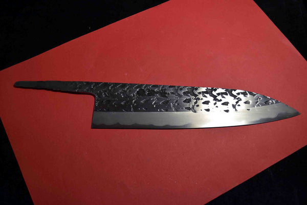 ●*For Frank* Japanese Chef Knife Kisuke Manaka Stainless Clad (San-Mai) ATS-34 Tsuchime Gyuto 240mm+ebony handle 3.10