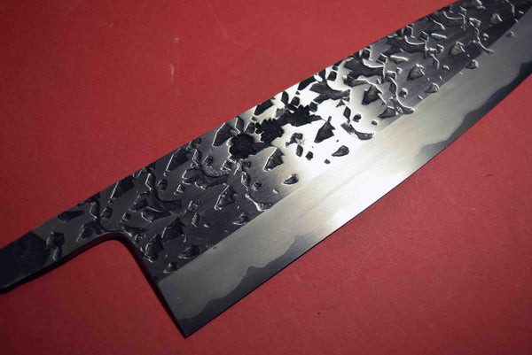 ●*For Frank* Japanese Chef Knife Kisuke Manaka Stainless Clad (San-Mai) ATS-34 Tsuchime Gyuto 240mm+ebony handle 3.10
