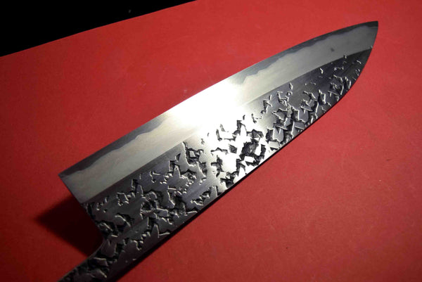 ●*For Frank* Japanese Chef Knife Kisuke Manaka Stainless Clad (San-Mai) ATS-34 Tsuchime Gyuto 240mm+ebony handle 3.10