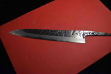 ●Japanese Chef Knife Kisuke Manaka Stainless Clad (San-Mai) ATS-34 Tsuchime Sujihiki 240mm 3.02
