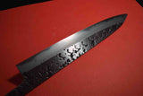 ●Japanese Chef Knife Kisuke Manaka Stainless Clad (San-Mai) ATS-34 Tsuchime Sujihiki 240mm 3.02