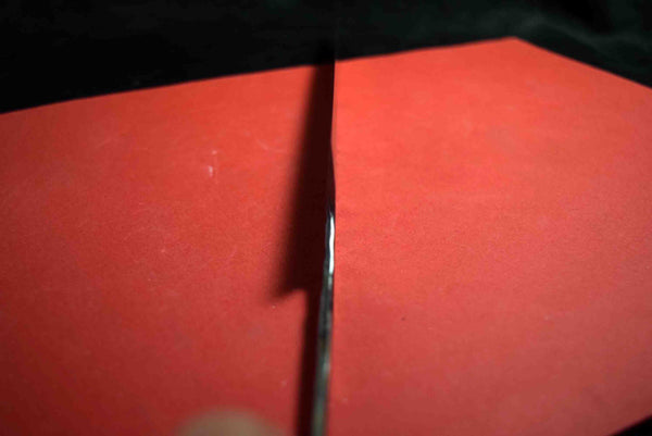 ●Japanese Chef Knife Kisuke Manaka Stainless Clad (San-Mai) ATS-34 Tsuchime Sujihiki 240mm 3.02