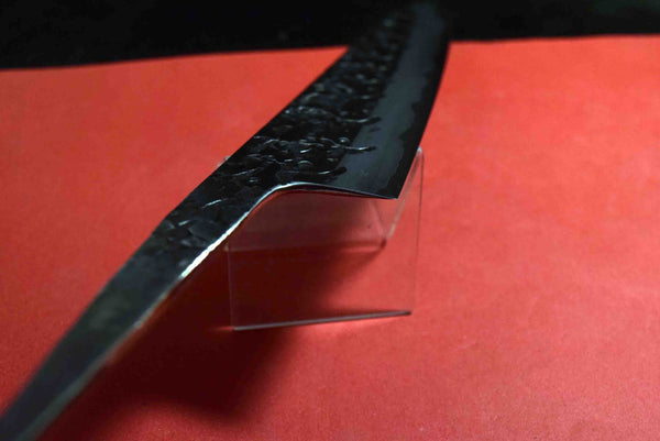 ●Japanese Chef Knife Kisuke Manaka Stainless Clad (San-Mai) ATS-34 Tsuchime Sujihiki 240mm 3.02