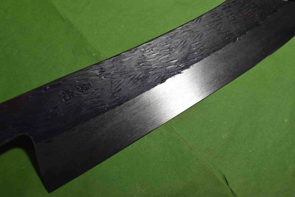 ●Japanese Chef Knife Isamitsu White 1 Stainless Cladding Black Kiritsuke 240mm 3.02