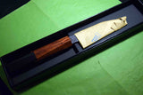 ●Japanese Chef Knife Isamitsu White 1 Stainless Cladding Black Petty 90mm 3.02