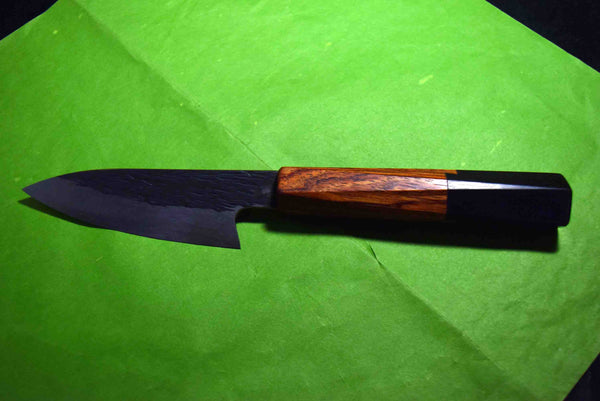 ●Japanese Chef Knife Isamitsu White 1 Stainless Cladding Black Petty 90mm 3.02