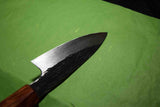 ●Japanese Chef Knife Isamitsu White 1 Stainless Cladding Black Petty 90mm 3.02