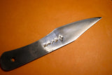 ●Japanese Knife Ikkyu by Itsuo Doi Blue 2 Single Edge Black Kiridashi Knife Free Shipping 4.20