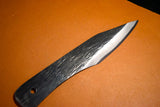 ●Japanese Knife Ikkyu by Itsuo Doi Blue 2 Single Edge Black Kiridashi Knife Free Shipping 4.20