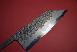 ●Japanese Chef Knife Kisuke Manaka Kurogane Series Blue 1 Tsuchime Bunka 180mm 4.19
