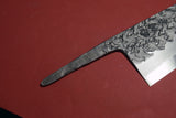 ●Japanese Chef Knife Kisuke Manaka Kurogane Series Blue 1 Tsuchime Bunka 180mm 4.19