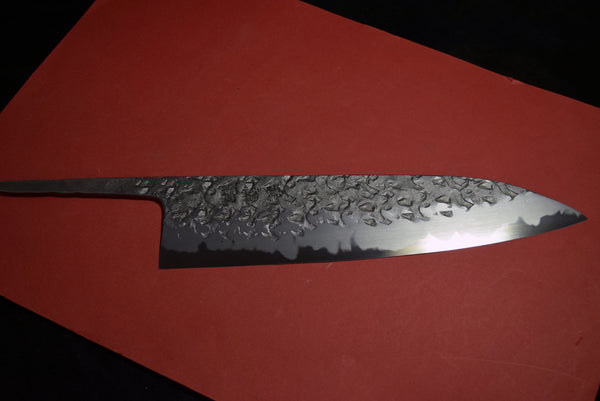 ●Japanese Chef Knife Kisuke Manaka Kurogane Series Blue 1 Tsuchime Gyuto 210mm 4.19