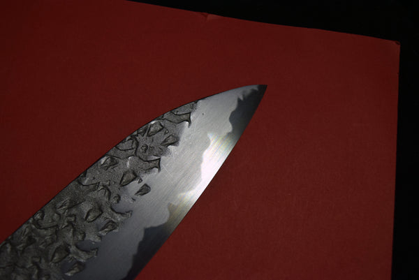 ●Japanese Chef Knife Kisuke Manaka Kurogane Series Blue 1 Tsuchime Gyuto 210mm 4.19